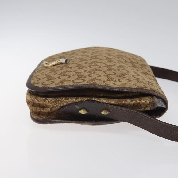 CELINE C Sulky Shoulder Bag Canvas Brown Gold - Picture 4 of 12